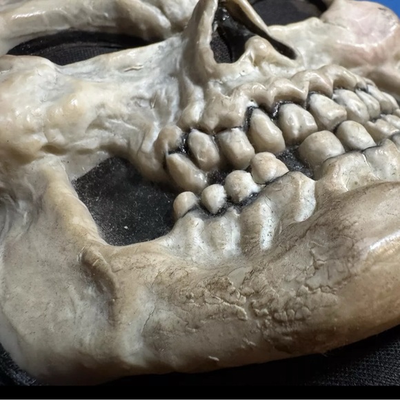 Vintage 1980s Hooded Death Face Rubber Skeleton Mask Easter Unlimited Inc. - Picture 5 of 6